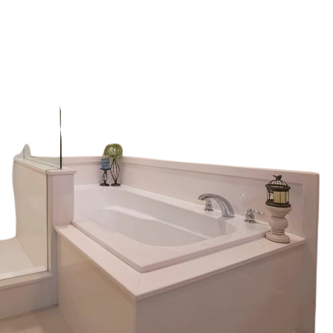tipos de bañeras, ejemplo bañera empotrada